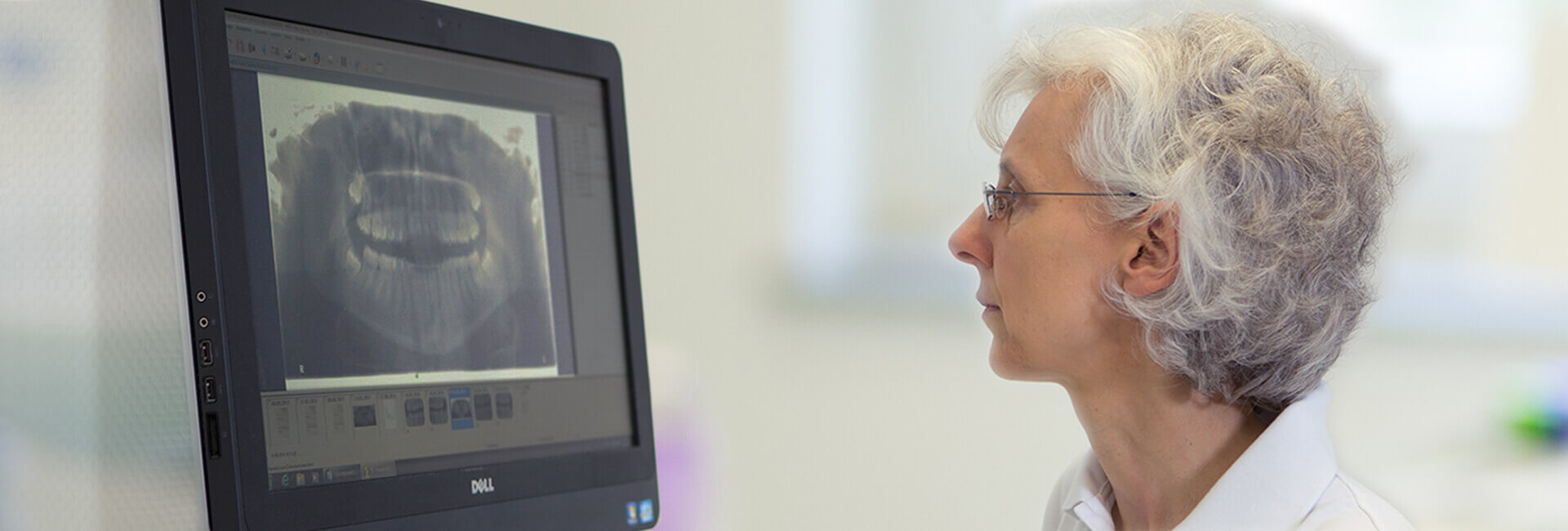Dr. Notter analysiert ein Röntgenbild